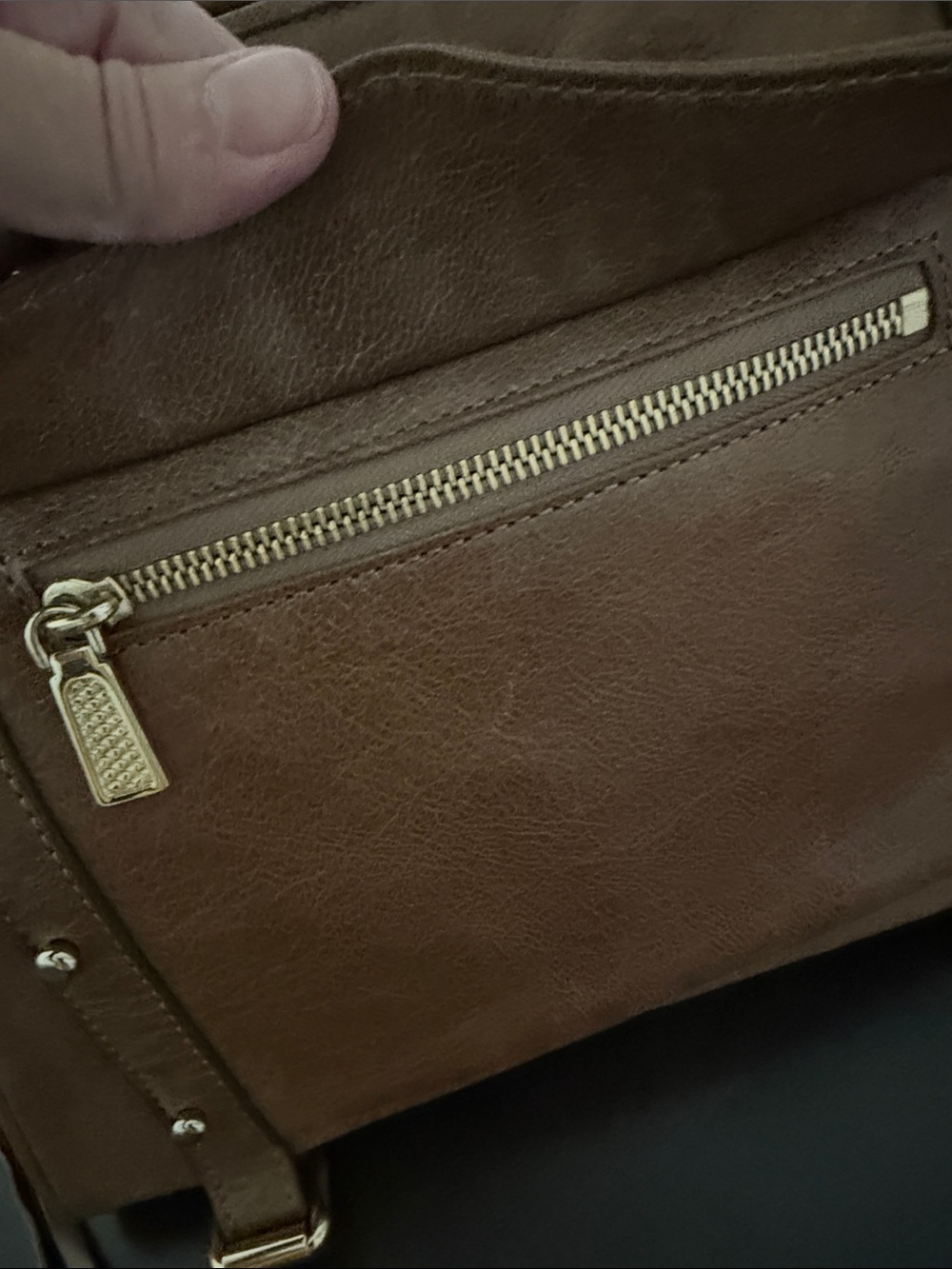 Rebecca Minkoff Brown Leather Cupid Satchel with Gold Hardware. - Picture 13 of 14